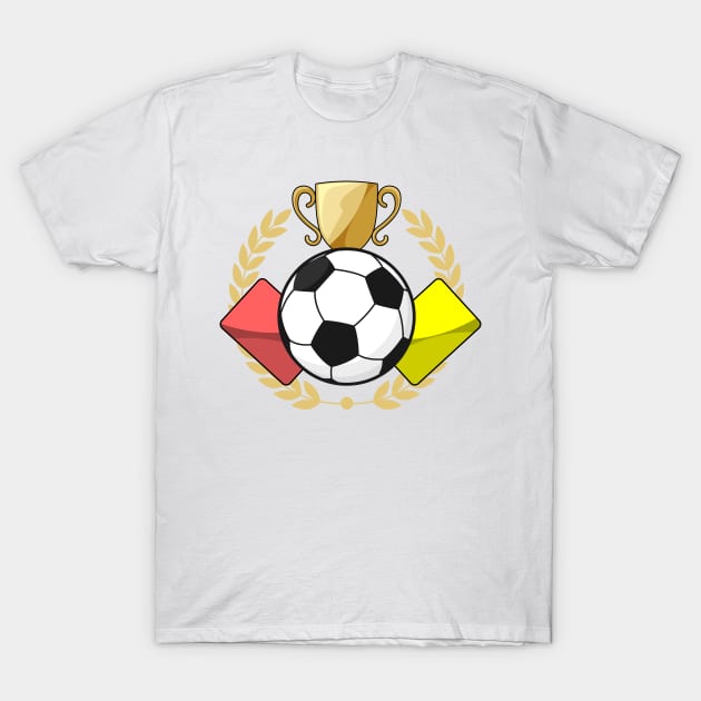 Soccer red & yellow card Trophy T-Shirt by Markus Schnabel